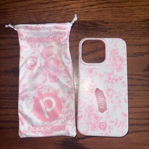 Loopy Case Pink Phone Case with Elegant Floral Design